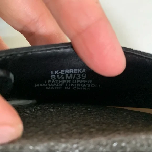 Lucky Brand Womens LK Erreka Black Leather lace up Oxford shoes US 8.5 M - Picture 9 of 10